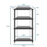 SolidSteel - S5-4 - 4 Shelf AV Rack