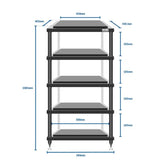 SolidSteel - S5-5 - 5 Shelf AV Rack