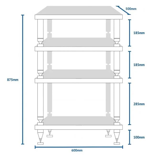 SolidSteel - HY-4 - Hyperspike  4 Shelf Rack