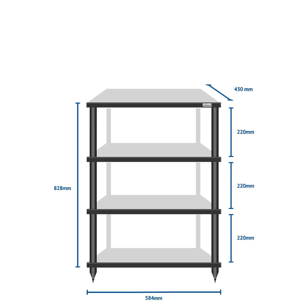 SolidSteel - S2-4 - 4 Shelf Audio Rack