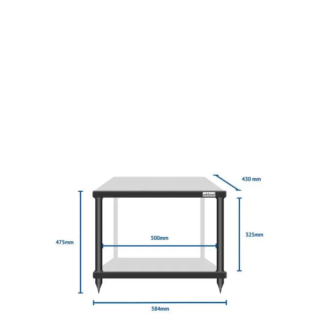SolidSteel - S3-2 - 2 Shelf Audio Rack – Living Sound + Vision Australia