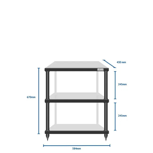 SolidSteel - S3-3 - 3 Shelf Audio Rack