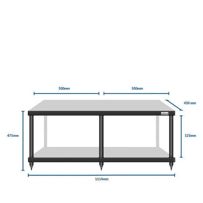 SolidSteel - S4-2 - 2 Shelf AV Rack