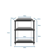 SolidSteel - S5-3 - 3 Shelf AV Rack