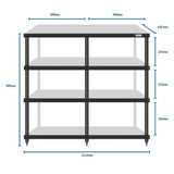SolidSteel - S4-4 - 4 Shelf AV Rack