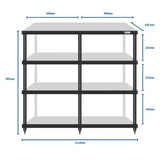 SolidSteel - S4-4 - 4 Shelf AV Rack