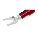 Chord Speaker Cable Terminations BAN0450 Ohmic Silver Spade & Red ABS cap