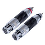 EGM Audio XLR/ RCA Adapter Plugs – Rhodium (2pack) – Phantom Series