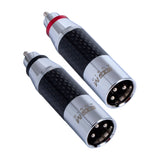 EGM Audio XLR/ RCA Adapter Plugs – Rhodium (2pack) – Phantom Series